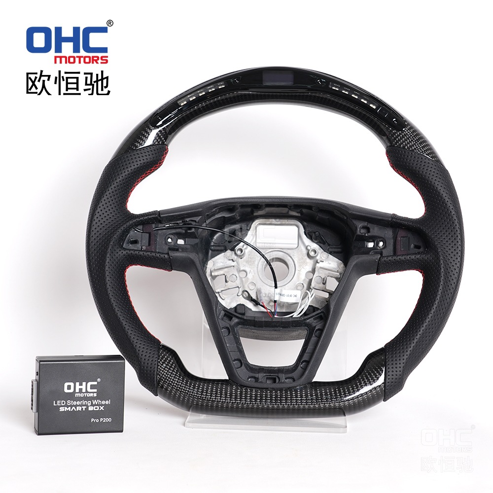 Suitable for Seat Leonmk3 Fr/Cupra Ibiza Carbon Fiber Smart Led Steering Wheel Modification