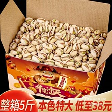 特大开心果5斤整箱原色无漂白盐焗原味500g散货孕妇坚果乾果零食