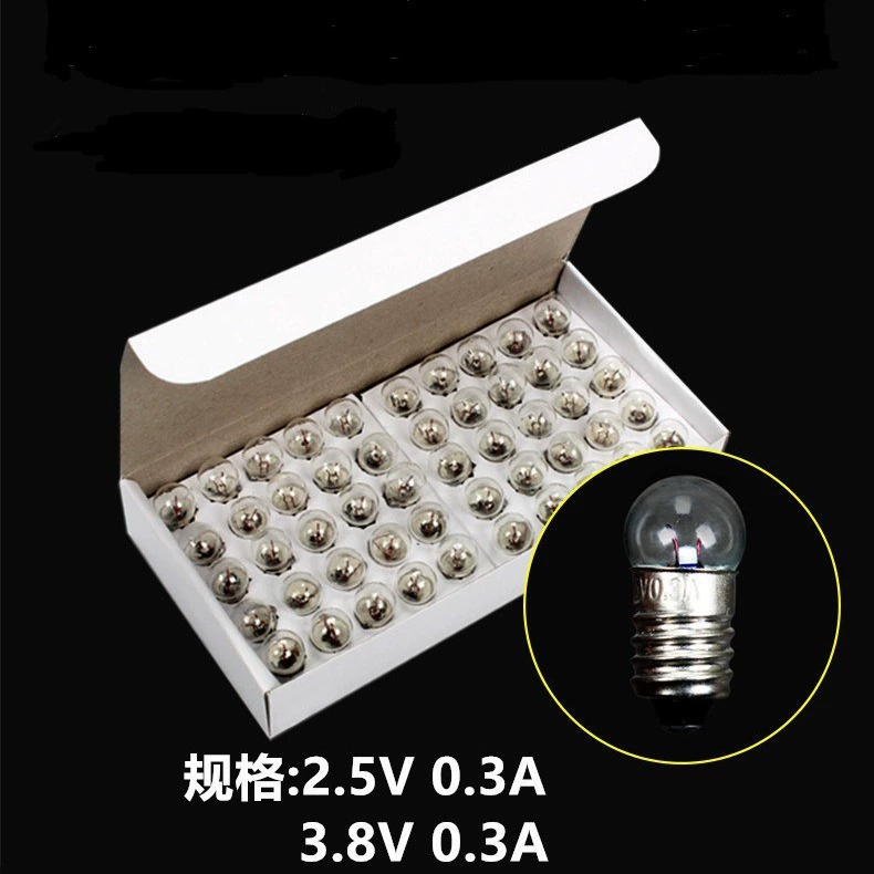 Маленькие лампочки 1.5В 2.5В 3.8В 6В 12В для научных физических и электрических экспериментов, винтовые мини-лампочки