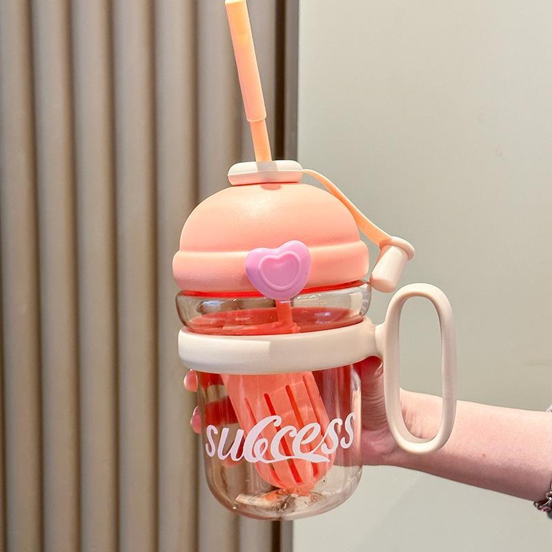 Botella de agua de oficina para estudiantes, plástico resistente al calor