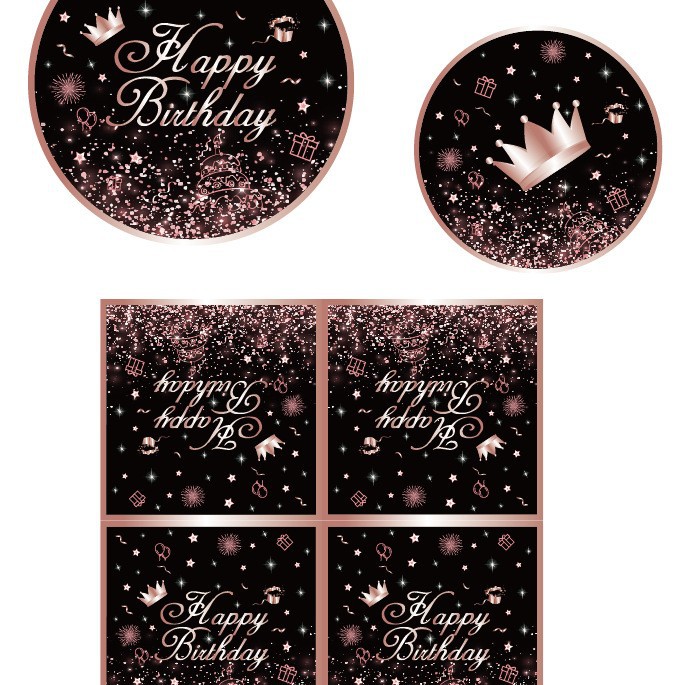 GTZ-segunda bandera de tirón de caramelo 1 Decoración de cumpleaños Bandera de tirón 1 elemento de piruleta 1 Bandera de piruleta 1 huevo grande