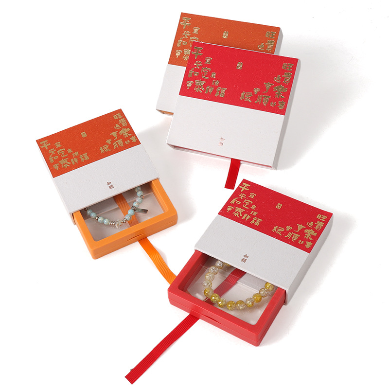 Caja de joyería de suspensión de película PE tipo extracción antiaoxidación brazalete brazalete caja de almacenamiento de joyería de manicura caja de embalaje image 4
