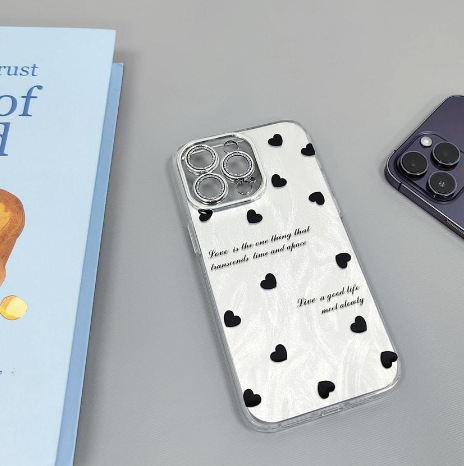 Lazo de perla de hilo de plumas francés para lente de brillo iPhone14 15ProMax funda para teléfono 12 Apple 13