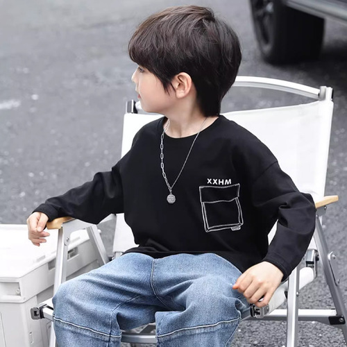 男童t恤长袖春秋2024新款儿童打底衫棉质上衣大童衣服夏男孩秋装