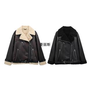 Foreign trade AliExpress Amazon supply foreign trade wholesale autumn new European and American style with belt double-sided jacket coat