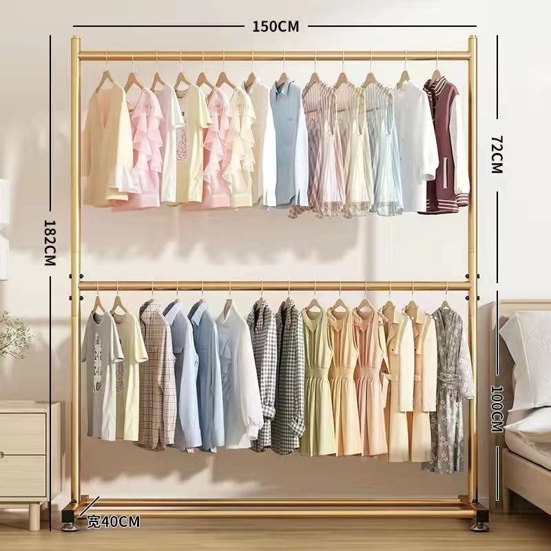 라이트 럭셔리 골드 더블 레이어 수납 길이 150cm [발 스타일]