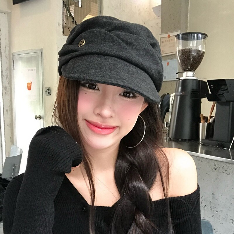 Japanese-style faux wool pleated baseball cap for women, high aesthetic, casual and elegant equestrian hat, perfect for spring and summer, makes the face look smaller and more refined Japanese-style faux wool pleated baseball cap for women, high aesthetic, casual and elegant equestrian hat, perfect for spring and summer, makes the face look smaller and more refined