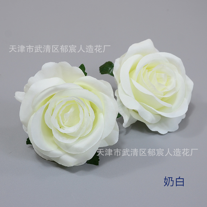 ローズ造花ハイエンドブルーフラワー結婚式の装飾偽花芯ローズヘッドローズフラワー卸売|undefined