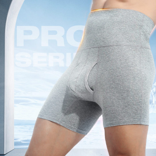 Factory underwear, foreign trade high-waisted men's underwear, tummy control, beer belly, Korean style anti-wear leg youth sports shorts for men