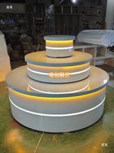 烤漆展台圆形展览异形创意设计发光展厅展柜六边形中岛展示台其他