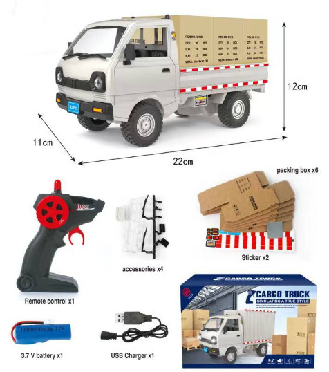 Nueva simulación Wuling Hongguang modelo de camión deriva carga tarjeta inercia niños coche juguete