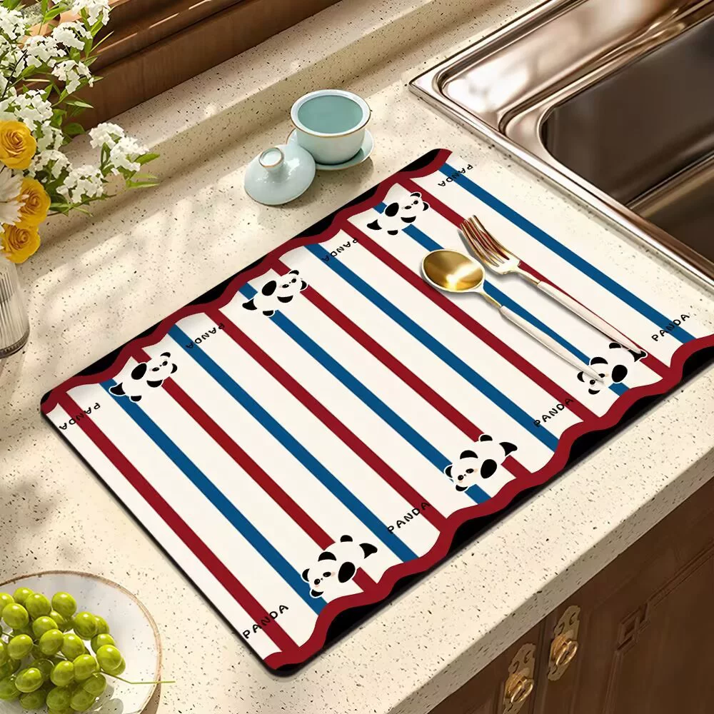 Мультяшная кухня слейте коврик столешница барная столовая коврик впитывает воду Нескользящая теплоизоляционная коврика коврик для кофе