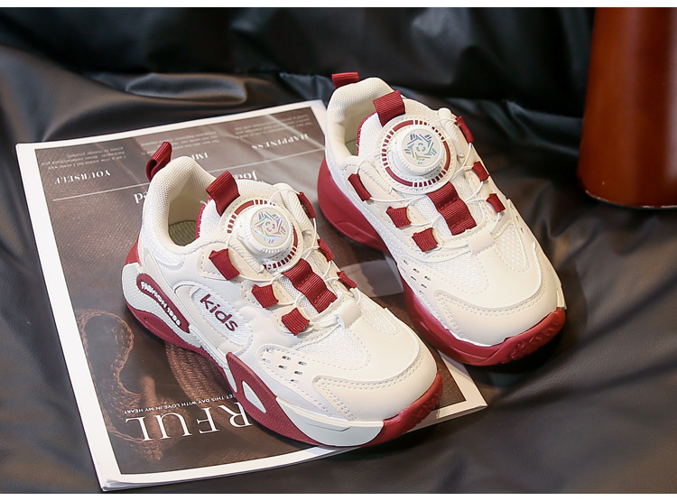 Sneakers chunky per bambini basket impermeabili in pelle_voghion.com