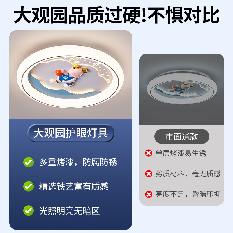 Daguanyuan luz de techo de la habitación de los niños espectro completo protección ocular LED para niños y niñas luces de la habitación de dibujos animados lindos lámparas Zhongshan