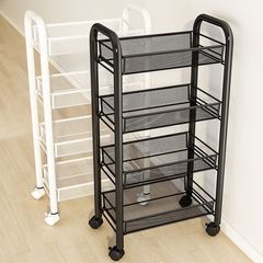 小推車置物架落地多層廚房移動收納架零食架家用嬰兒用品儲物架子