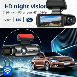 M8 1080P HD Gecə Görüşlü Ön, Daxili, Arxa Üç Kameralı Videoqeydci