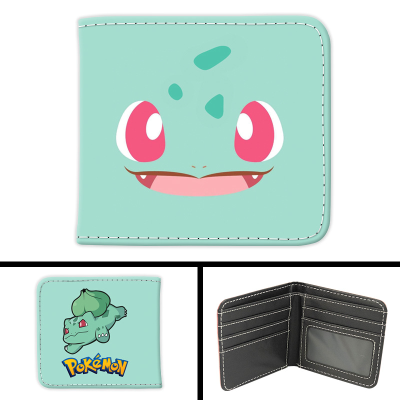Pet Pokémon Kabbi Bestia Juegos de animación Cartera de cambio Cartera de estudiantes Cartera de tarjetas impresas en color para hombres y mujeres alrededor