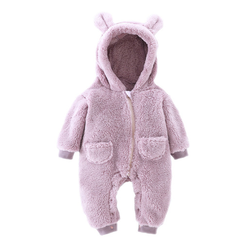 Lamb's wool baby onesie for spring and autumn, outerwear for girls, climbing suit for outdoor wear, new winter and autumn version for boys