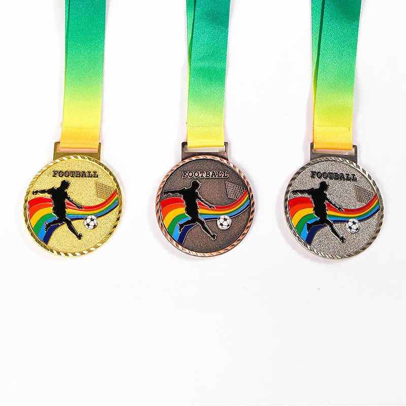 Medalla deportiva maratón medalla de fútbol haciendo listado de Honor premio conmemorativo capítulo metal aleación de zinc Medalla