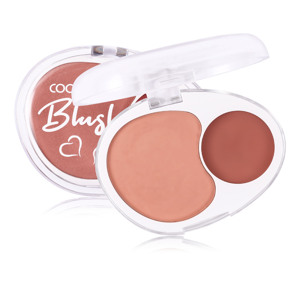 New dual-color mousse Blush mashed potatoes Soft and glutinous facial blue natural contouring matte blush Student blush cream undefined