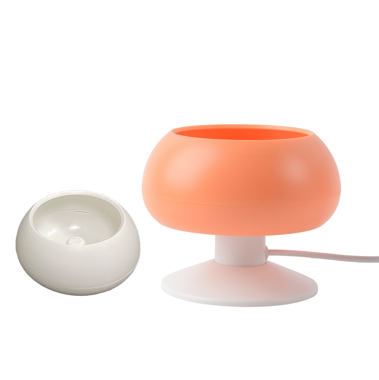 Tazón naranja blanco + tazón pequeño