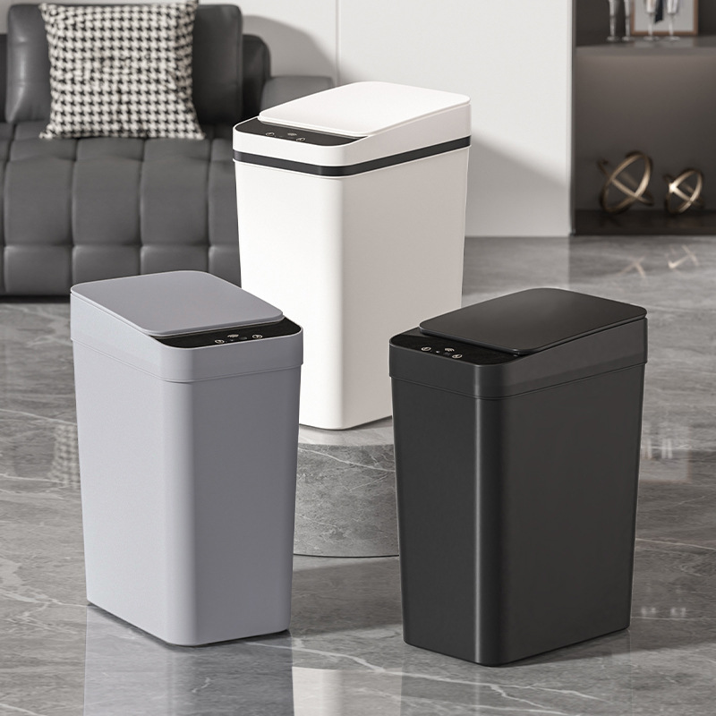 2026 New Model Cross-Border Smart Trash Can 16L Large Capacity Household Multifunctional Sealed Odor-Lock Sensor Trash Can