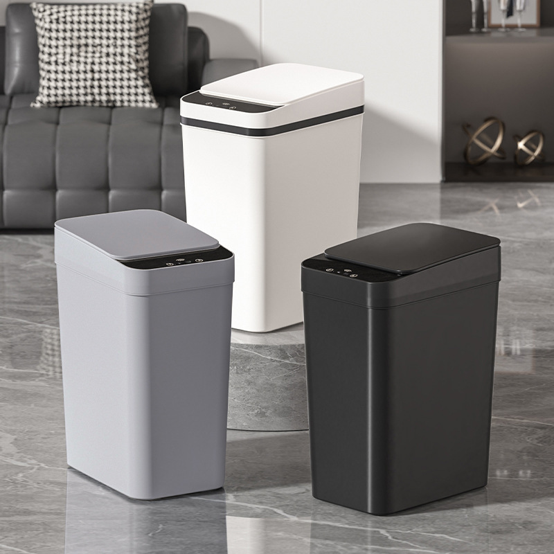 2026 New Model Cross-Border Smart Trash Can 16L Large Capacity Household Multifunctional Sealed Odor-Lock Sensor Trash Can