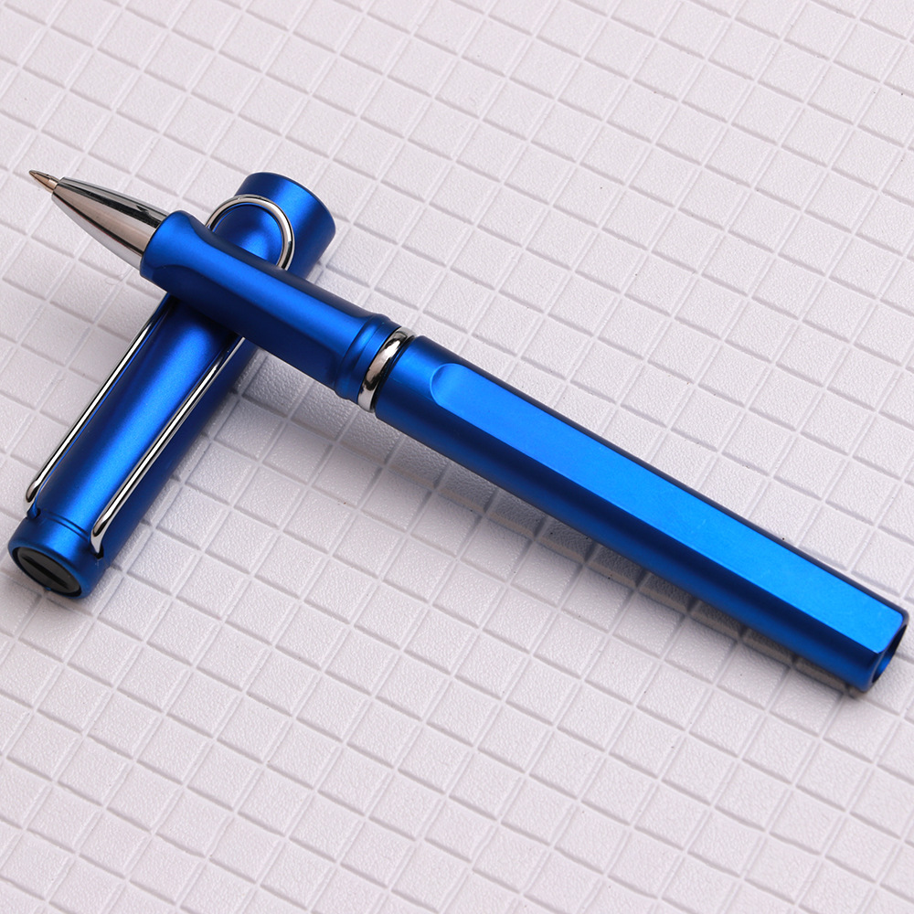 Bolígrafo de gel de alta gama con acabado metálico pintado con spray, ideal para estudiantes, promociones corporativas, personalización empresarial y regalos de oficina.