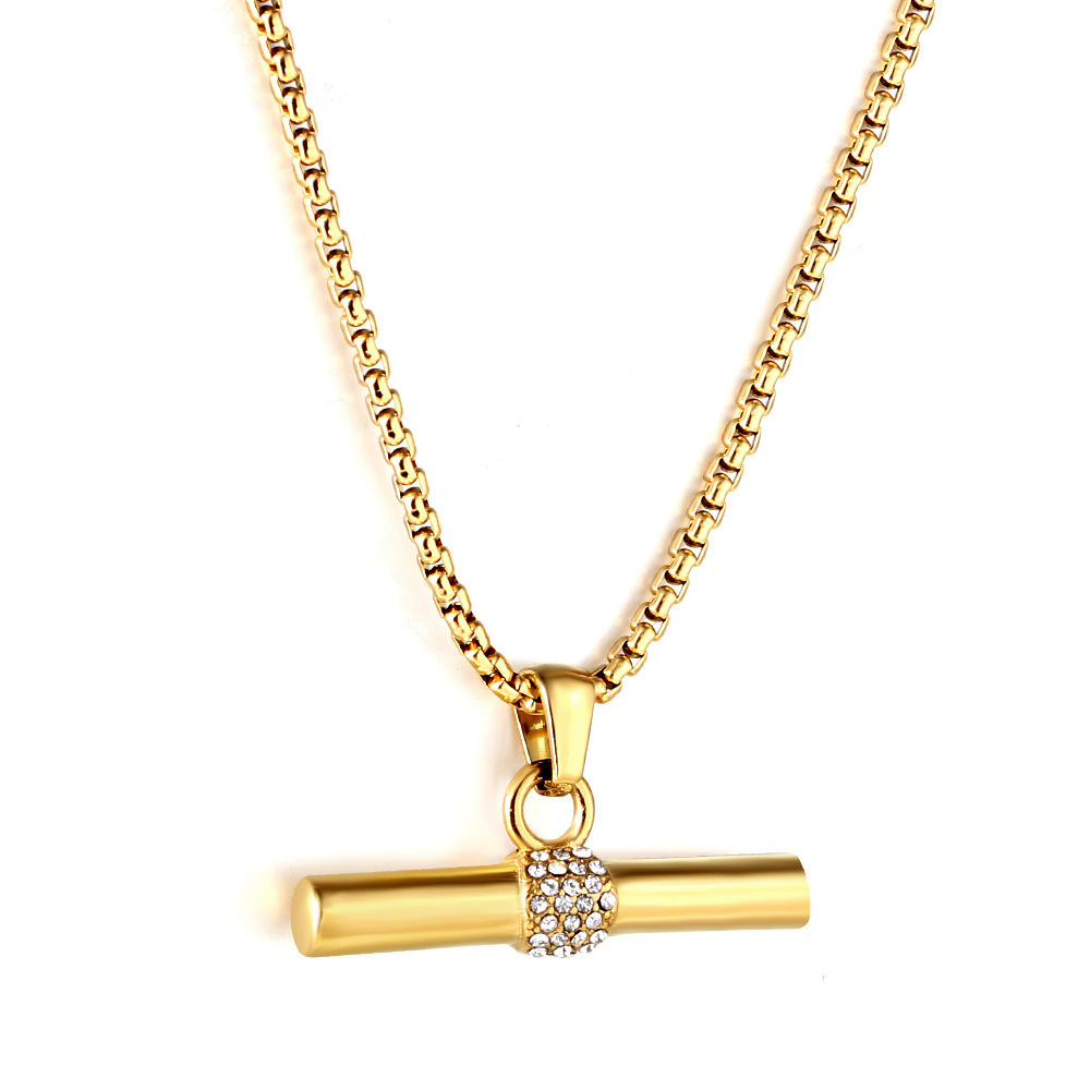 fashionable golden necklace stainless steel