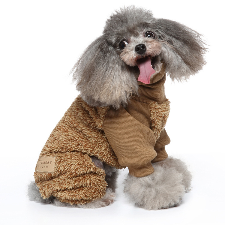 Huisdierkleding voor honden en katten: warme herfst/winter hoodie voor honden, perfect om de buik van de hond te beschermen tijdens wandelingen._voghion.com
