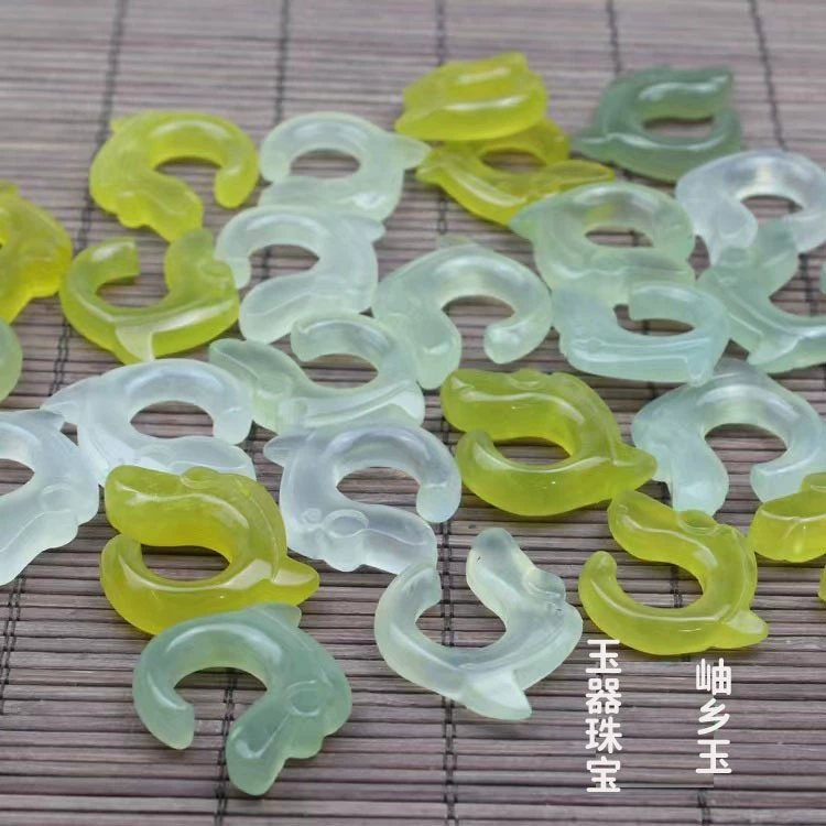 Натуральный нефрит Xiuyu античный нефрит ручной работы нефрит свинья Дракон Кулон Античный Кулон аксессуары оптом