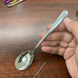 304不锈钢韩式茶勺 家用餐具小汤勺调羹多用下午茶搅拌勺子茶匙