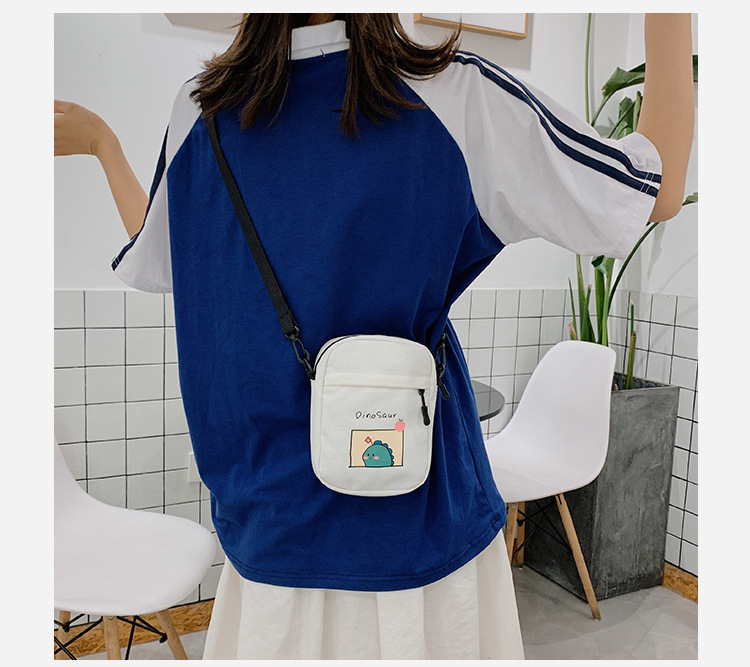 Summer small crossbody bag for girls, new small square crossbody bag for women, Japanese style small crossbody bag, casual retro style crossbody bag undefined