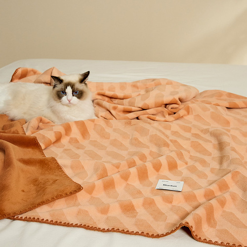 ins Nordic simple three-dimensional flower wool blanket autumn and winter office bedroom nap blanket 1.5/2.0/2.2m