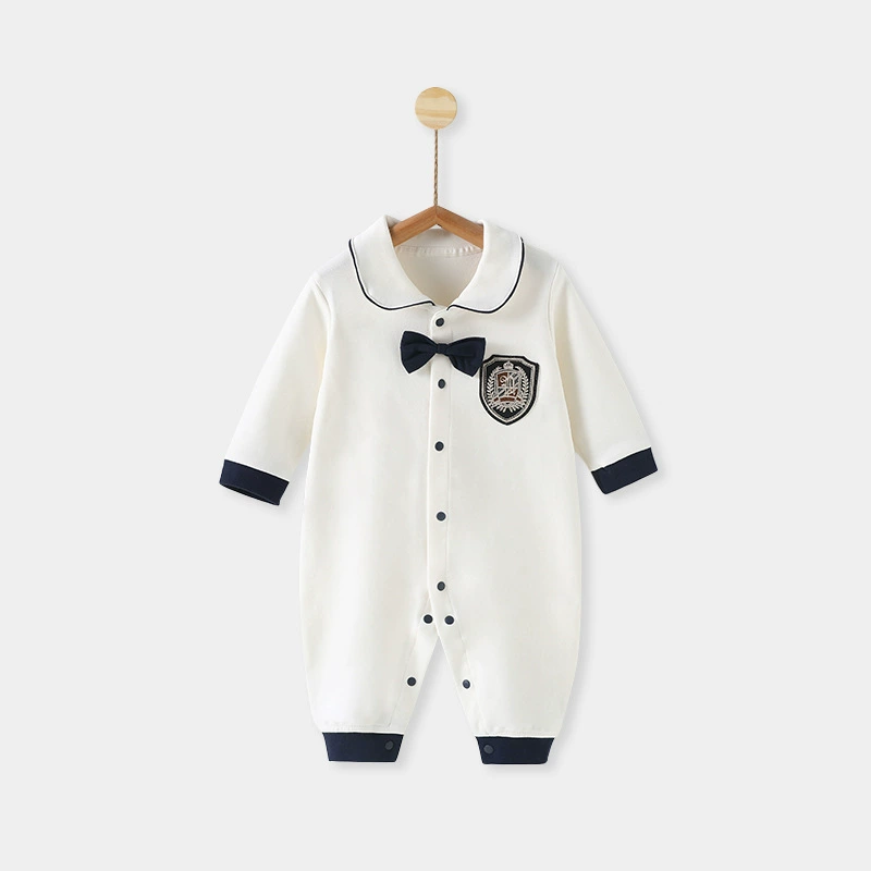 Детские комбинезоны весна и осень джентльмен вне новорожденного платье полная луна ребенок с длинными рукавами