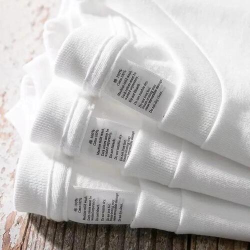 White 300g heavy cotton short-sleeved T-shirt summer round collar loose all-matching base shirt for men and women's basic style shirt