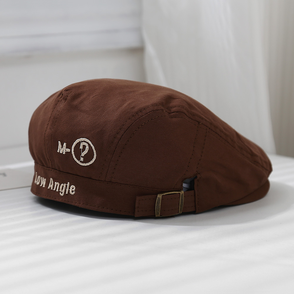 Niños y niñas japoneses primavera y otoño anti-sombrero hacia adelante primavera de moda nicho letras bebés boca de pato boina retro verano