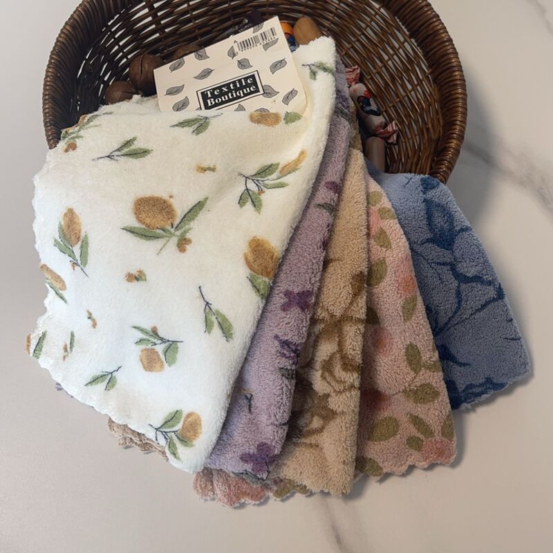 5-piece set of coral fleece cleaning cloths 30*30cm for home kitchen use, thick, soft, absorbent hand towels, available for order 5-piece set of coral fleece cleaning cloths 30*30cm for home kitchen use, thick, soft, absorbent hand towels, available for order