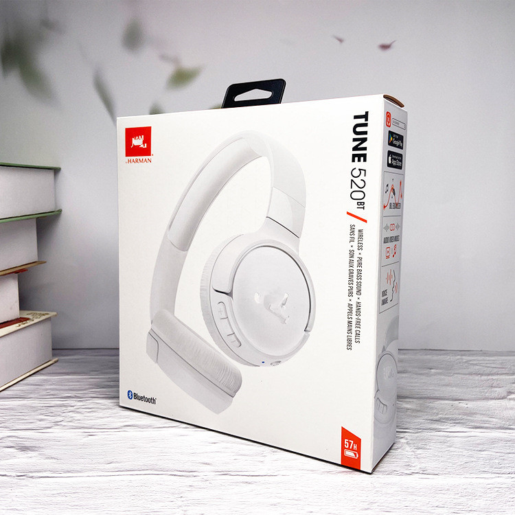 Cuffie wireless Bluetooth over-ear TUNE520BT compatibili transfrontaliere con bassi profondi, logo inciso, gaming e_voghion.com