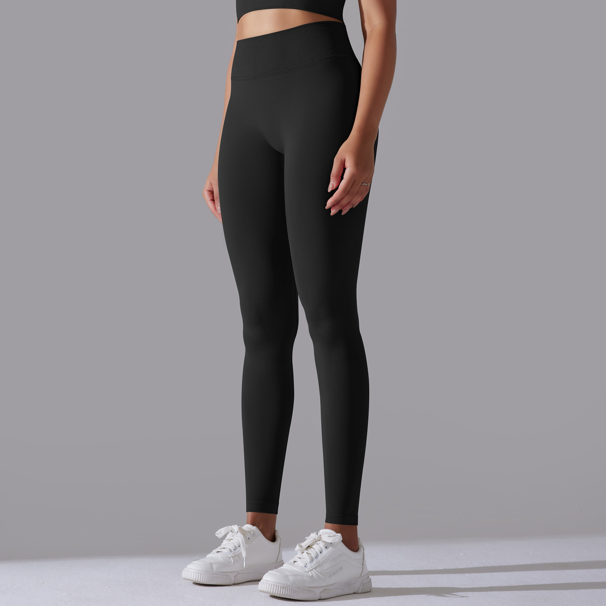 Simple Style Sports Solid Color Nylon Cotton Blend U Neck Tracksuit Vest Jogger Pants Leggings display picture 140