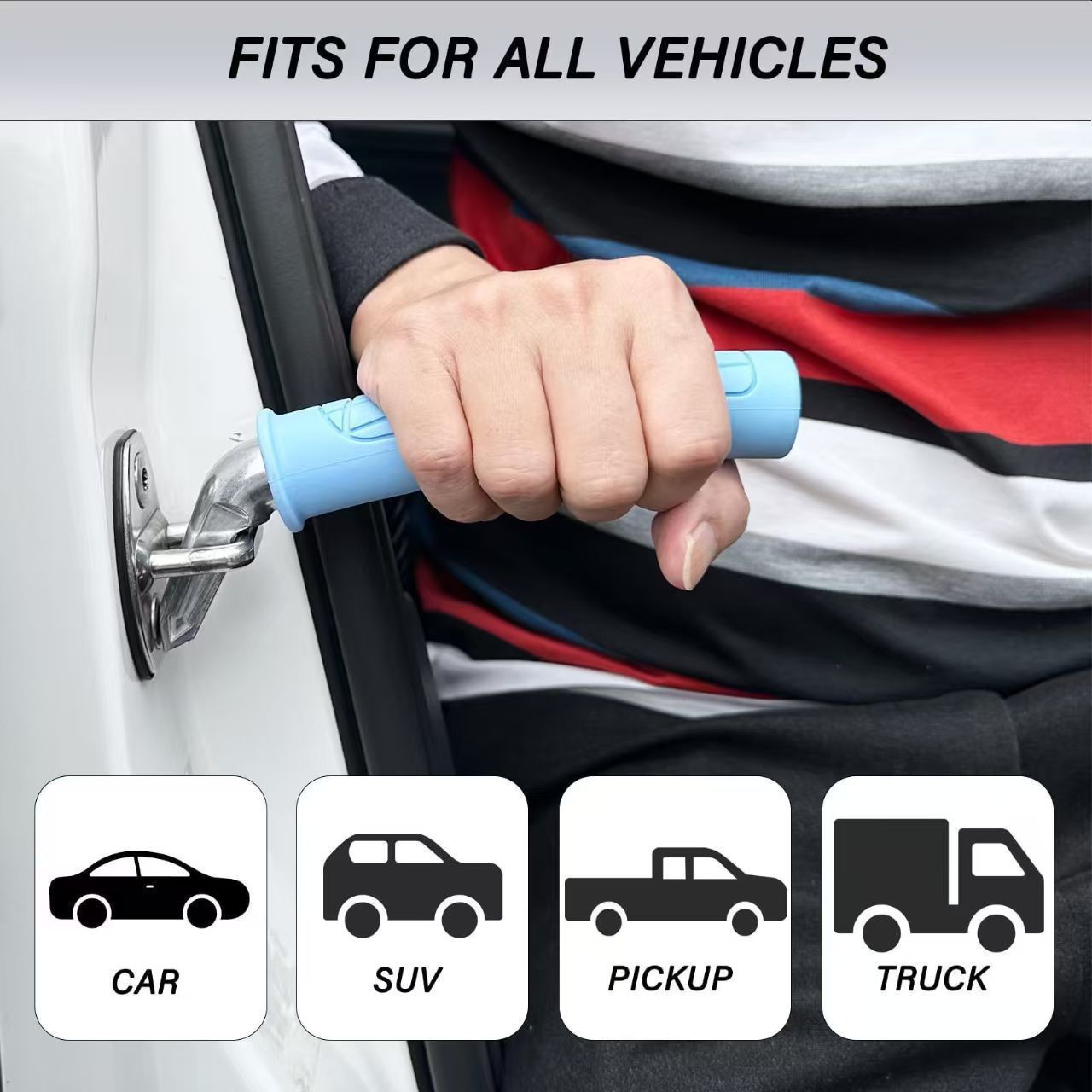 Car Handle Assist Device for Elderly, Portable Vehicle Support Handle, Safety Grab Bar, Hammer Tool
