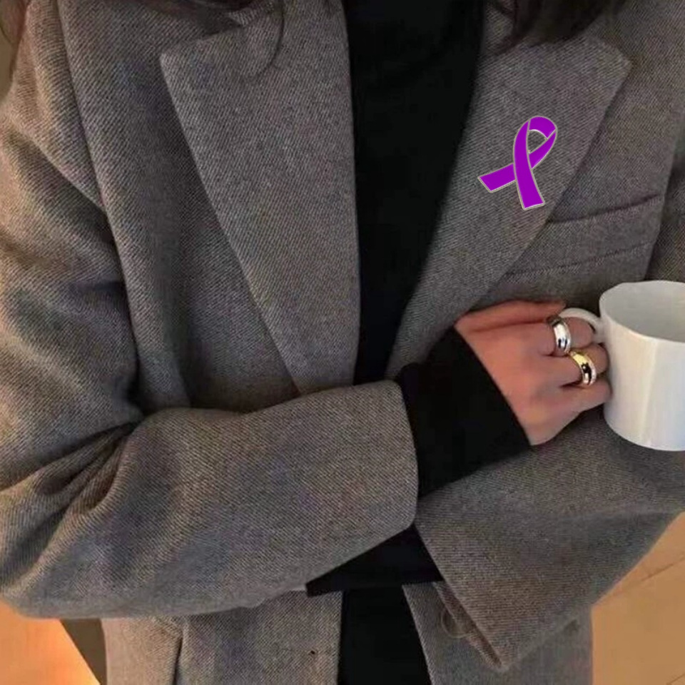 Broche nœud papillon coloré transfrontalière, accessoire de mode, promotion de la sensibilisation à la prévention, badge commémoratif en métal en forme de goutte d'huile_voghion.com
