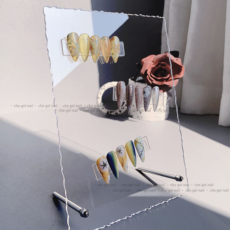 Nuevo encaje borde tablero de exhibición soporte de exhibición ins Internet celebridad uñas fotografía apoyos acrílico trabajo pieza de uñas