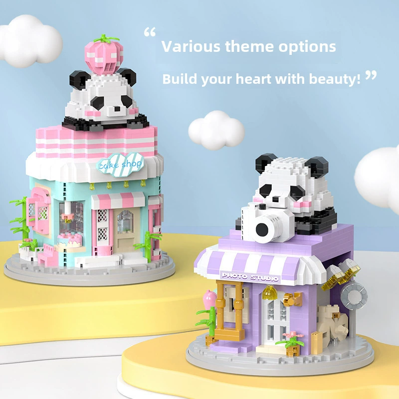 Lego, Chinese constructor, Birthday gift, panda, orchid