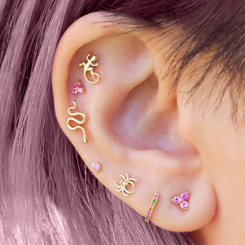 Fashion Spider Silver Plating Ear Studs 1 Piece