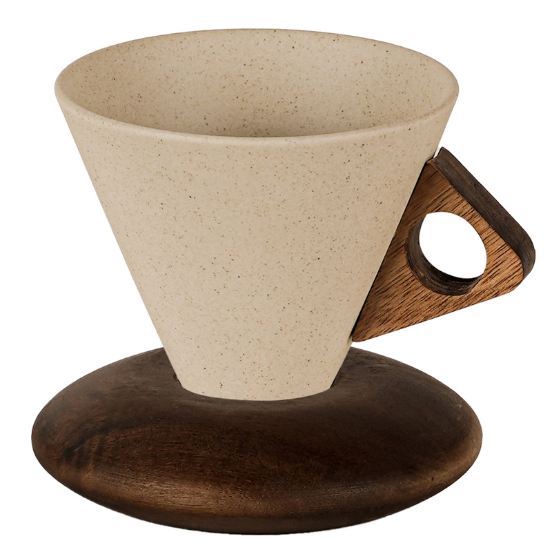 中世スタイルのクリエイティブな粗い陶器のコーヒーカップ、高級ニッチで絶妙なアメリカンラテコーヒーセラミックスペシャルカップ|undefined
