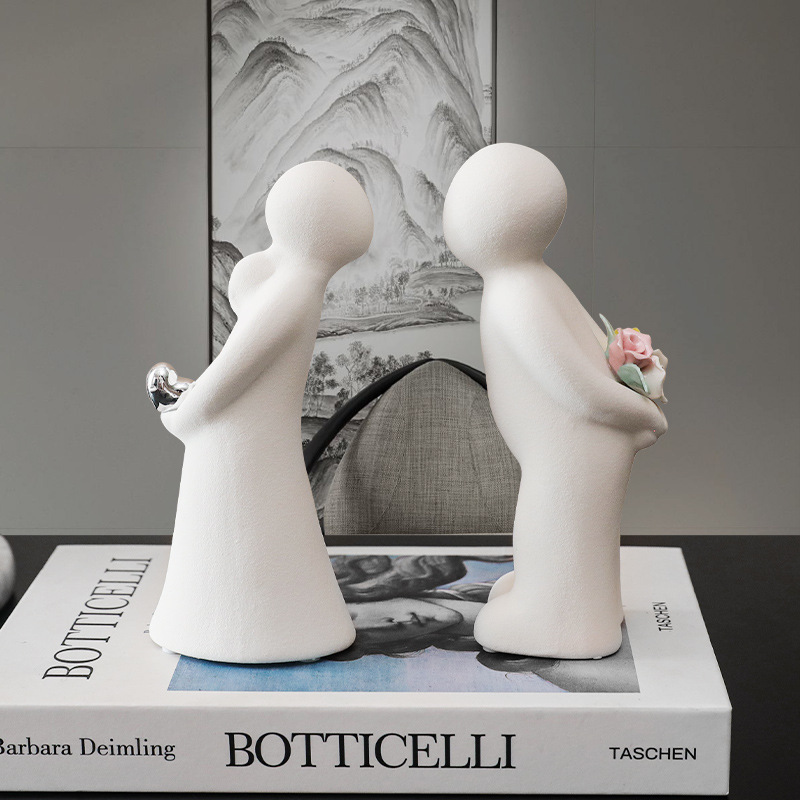 Modern simple light luxury abstract ceramic couple ceramic decoration home bedroom TV cabinet wine cabinet creative decoration