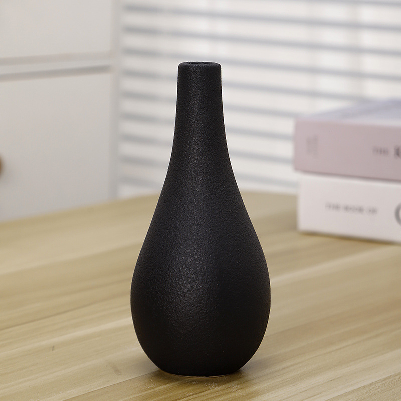 Jarrón de cerámica estilo nórdico para decoración del hogar arreglos florales y flores secas
