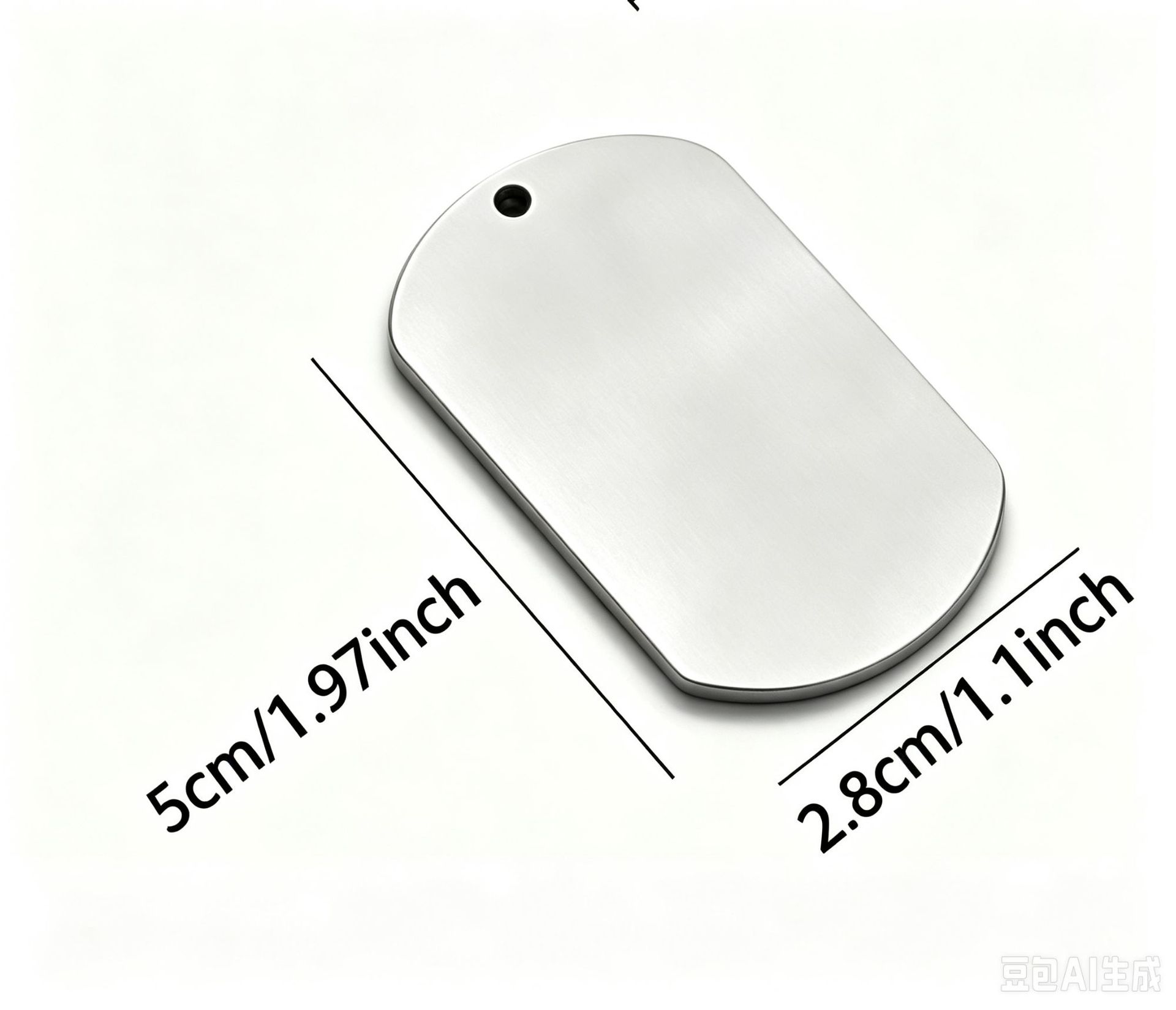 Placa Militar en Blanco de Acero Inoxidable para Collares y Llaveros image 6