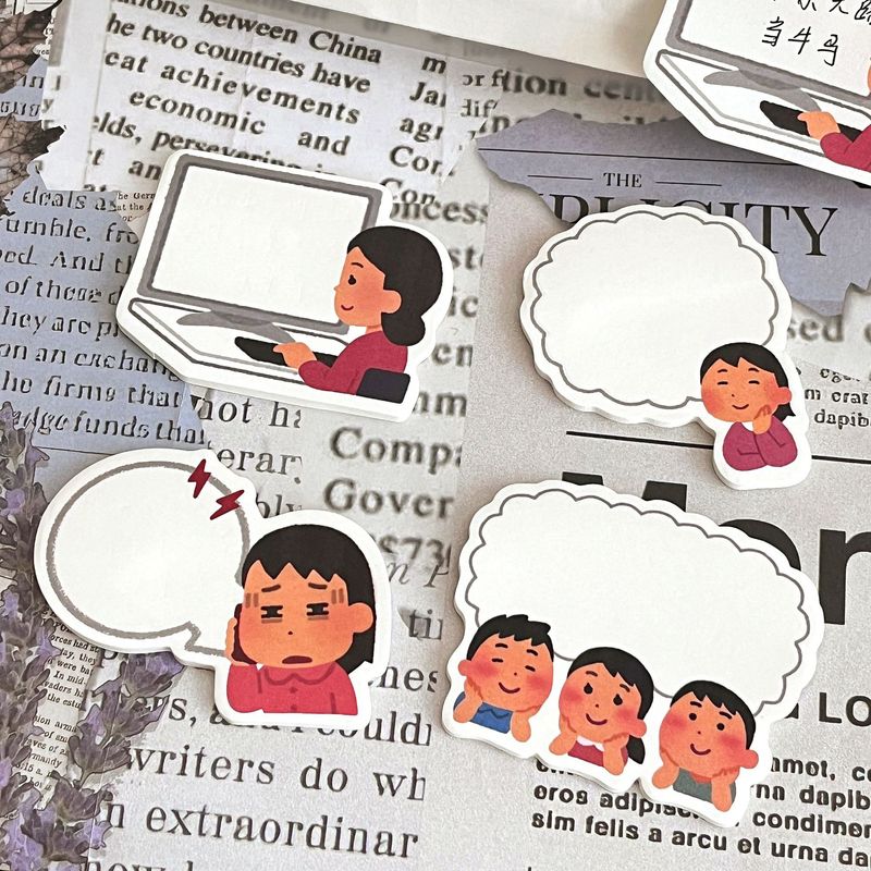 异形日本小人便利贴日系卡通创意可爱便签本ins高颜值学生自粘|undefined